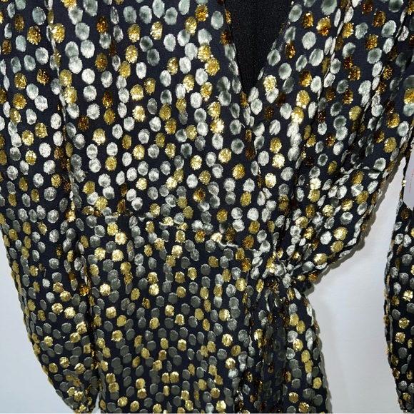 ModCloth Metallic Wrap Dress - Picture 6 of 7